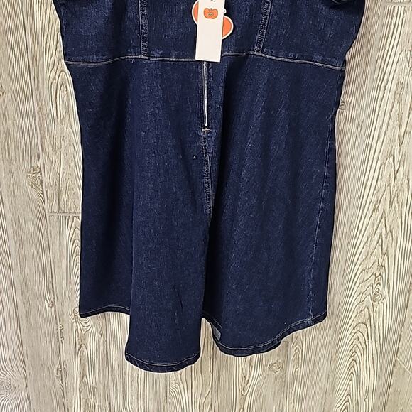 Cider Denim Bowknot Mini Dress Fit & Flare Womens Plus Size 3XL NEW - Picture 6 of 12